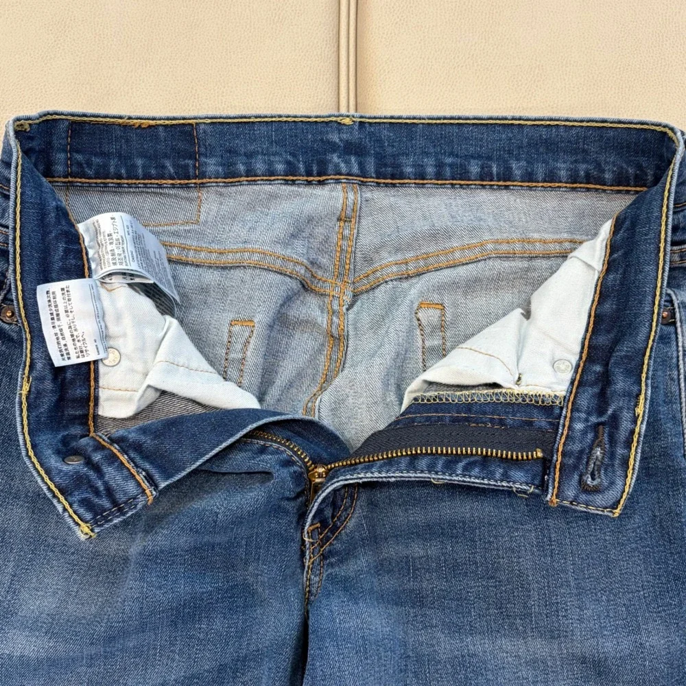 Levis 514 Straight Fit Two Tone Blue Denim Jeans Mens‎ 29x32 00514-0849